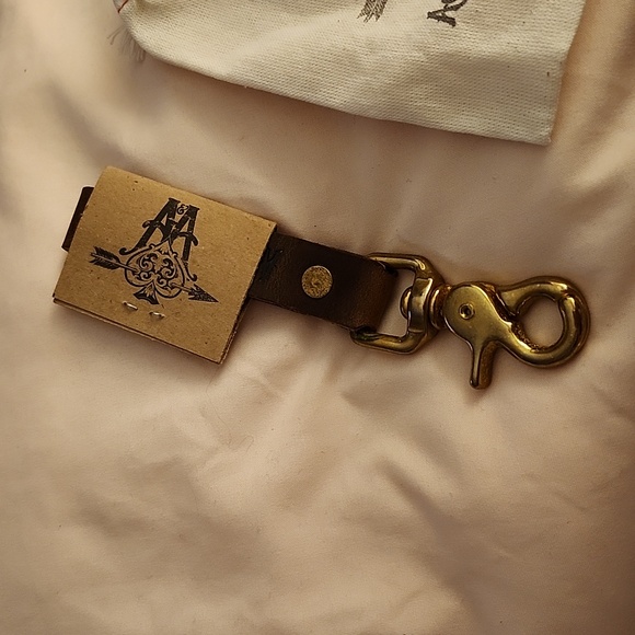 Ace & Archer Cypress hand crafted leather key fob, New! Rare! - Picture 5 of 8